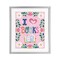 Stupell Industries Floral I Love Books Framed Print Under Glass, design by Vanessa Stoilova